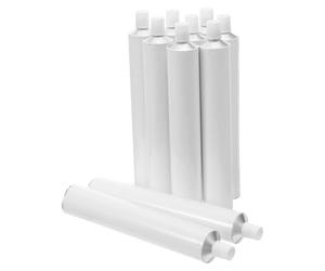 GALPADA 10pcs 60ml Empty Aluminum Paint Tubes with Large Filling Opening, Refillable White Art Containers for Acrylic Paint and Gouache, for Traveling Artists and Art Supply Bags