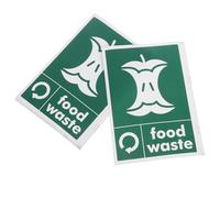GALPADA 10pcs Adhesive Recycling Stickers for Waste Sorting, Removable Food Waste Labels for Trash Cans, Eco-Friendly Decals for Home, Office, and Public Areas