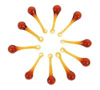 GALPADA 10pcs Amber Crystal Pendants Chandelier Crystals Hanging Prisms for Light Decoration Diy Waterdrop Glass Pendants Home Chandelier Ornament