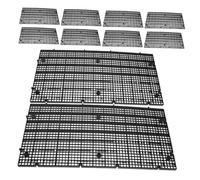 GALPADA 10pcs Aquarium Bottom Filter Plate Black Fine Mesh Plastic Grid Egg Crate Divider for Fish Tank Isolated Breeding Separation