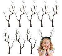 GALPADA 10Pcs Artificial Antler Branches 6 Inch Realistic Dried Tree Stems for Christmas Decor Vase Filling Diy Holiday Craft Supplies