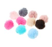GALPADA 10PCS Assorted Color Fluffy Cat Lightweight Balls for Kittens Stimulate Natural Instincts for Playtime Creative Crafts Random Color