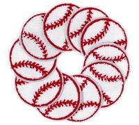 GALPADA 10pcs Baseball Cloth Patches Decorative Embroidered Appliqué Compact Delicate Shape Towel Embroidery Skin Friendly for DIY Decoration and Clothes Repair