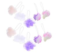 GALPADA 10pcs Bathing Balls Mesh Bath Puff Sponge Set for Body Skin Cleaning and Rich Foam, Sturdy Nylon and Sponge Material, Shower Puff for Exfoliating and Relaxing Bath Random Color
