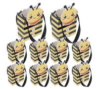 GALPADA 10pcs Bee Themed Paper Boxes for Treats Multi-functional and Practical Small Candy Packaging Boxes, for Showers and Holidays with Cute Charming Design