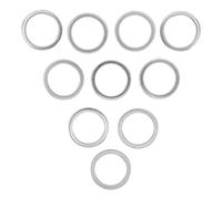 GALPADA 10pcs Bicycle Pedal Washers 1mm Metal Spacer for Mountain Bikes | Anti-slip Setup, Tool-free Fitting, Shock Absorption Structure, Silver Finish, Folding Bike Use