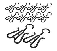 GALPADA 10pcs Black Abs Double Hook Slipper Hanger for Retail Displays