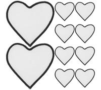 GALPADA 10Pcs Blank Sublimation Patches Iron-On Fabric Heat Transfer for DIY Clothes Decoration and Mending Suitable for Hats Bags and Creative Crafts