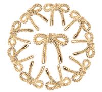 GALPADA 10pcs Bow Shape Sewing Buttons for Clothes, Alloy Metal Fasteners, Easy to Use Garment Closure, Suitable for Coats and T-Shirts, for Events and Parties