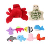 GALPADA 10pcs Cartoon Ocean Animal Finger Puppets for Plush Hand Puppets with Adorable Characters Interactive Storytelling for Variety for Creative Play