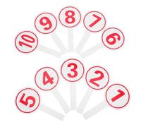 GALPADA 10pcs Cheerleaders Hold up Sign Hand Paddles Score Boards Handheld Paddle Scoreboard for Games Handheld Dry Erase Score Number Boards Number Signs White Foam