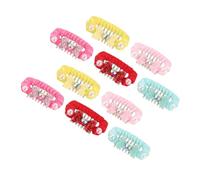 GALPADA 10pcs Colorful Pet Hair Clips with Floral Bows Lightweight Dog and Cat Bow Snap Hairpins for Grooming Photos and Everyday Styling Quick Fringe Organizer for Puppies and Cats