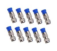 GALPADA 10pcs Compression Coax Connectors Cable Adapter for Satellite Tv with Detachable Sleeve Corrosion Resistant Cable Connector Supplies for Catv and Home Theater