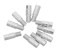 GALPADA 10pcs Copper Chrome Plated Tire Valve Stem Extensions Caps with Hole Diameter for Car Wheel Inflation Leak Air Valve Extenders for Auto Repair and Maintenance