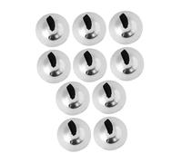 GALPADA 10pcs Copper Finger Cymbals for Children 5.5cm Silver Mini Percussion Instruments with Tone and Easy to Wear for Dance and Entertainment
