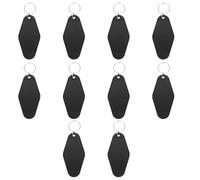 GALPADA 10pcs Diamond Listing Blank Motel Keychain Bag Blank Luggage Tags Blank Motel Key Tag Motel Keychain Blank Bulk Antler Luggage Bins Keys Holder Key Caps Locks Black Plastic