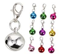 GALPADA 10Pcs DIY Hanging Cat Bells Wear Resistant Pet Collar Accessories for Kittens and Puppies Extra Loud Chime for Home Decoration and Pet Safety