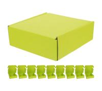 GALPADA 10Pcs Double-Sided Green Corrugated Cardboard Packing Boxes 15X15X5Cm for Postal Shipping Storage and Online Shopping Mailers