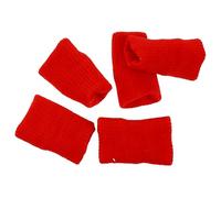 GALPADA 10pcs Drill Painting Finger Sleeves for Relief Breathable Finger Protectors with Stylish Red Cover Comfortable Hand Gloves for Injury Prevention and Wear Reduction in Diamond Art