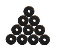 GALPADA 10pcs Drum Kit Felt Pads Non-slip Cushion Drum Cymbal Accessories Black Gold Dual-color Suitable for Set Silencing and Protection