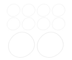 GALPADA 10pcs Eye Glass Repair Kit Cushion Rings Silicone Anti-Crack Design Enhanced Safety During Lens Installation Personal Use Glasses Processing Trendy Versatile Style