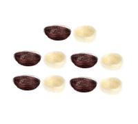 GALPADA 10pcs Faux Bird Nests Mini Round Fake Nest Rattan Straw Decorative Birdcage Accessories for Garden Ornaments and Cold Dish Presentation