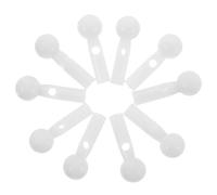 GALPADA 10Pcs Folding Umbrella Tail Beads Replacement Plastic Repair Tips Long Handle Milk White Umbrella Components for S