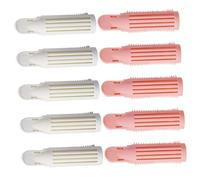 GALPADA 10pcs Hair Root Volumizing Clips for Women Fluffy Curling Perm Curlers Safe Hair Clips for Natural Volume and Easy Styling Pink and White Green