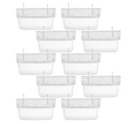 GALPADA 10pcs Hanging Plastic Bird Feeders for Parrots and Hamsters, Space Efficient Feeding Bowls with Health Conscious Design, Bird Cage Accessories for Mess-free Feeding