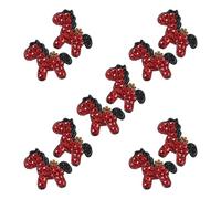 GALPADA 10pcs Horse Iron on Rhinestone Patches for Clothes Hats Garments Heat Transfer, Washable Sparkly Appliques for 2026 New Year DIY Art Craft, for Horse Lovers and Clothing Repair