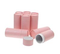 GALPADA 10pcs Kraft Paper Cardboard Tubes with Lids Thickened Paper Round Storage Containers for Tea Leaves Essential Oils and Small Items Palm-sized Stylish Packaging Boxes for Home and