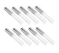 GALPADA 10pcs Lip Gloss Tubes Circular Transparent Body Plastic Lip Subpackaging Bottles for Female Portable Cosmetic Containers and Dye