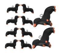 GALPADA 10Pcs Lovely Dog Charms Adorable Resin Dachshund Pendants for DIY Jewelry Making Crafts Necklaces Bracelets and Keychains Lightweight and Durable