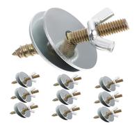 GALPADA 10pcs M5x50mm Birdcage Stand Screws with Washers, Double-headed Fixing Screw Kit for Bird Perch and Hamster Springboard, Suitable for Breeding Boxes and Cage Accessories