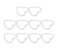 GALPADA 10pcs Metal Heart Shape Dreamcatcher Hoops for Crafts Iron Wreath Rings with Fine Finish and Quick Removal, 20cm Silver Flower Hoop for DIY Wall Art and Seasonal Displays