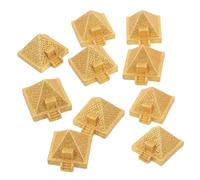 GALPADA 10pcs Mini Egyptian Pyramid Resin Figurines Detailed Ancient Architecture Miniature Ornaments for Home Office Decor Micro Garden Accessories