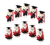 GALPADA 10pcs Mini Graduation Bear Bouquet Adorable DIY Flower Decoration for Graduates Includes Male Female Bears for Celebrating Graduation Milestones