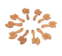 GALPADA 10pcs Mini Wooden Hatchet Ornaments for Desktop Decoration Fine Carved Wood DIY Adornments Household Wooden Decor for Living Office Display Unique Gift Accessories