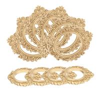 GALPADA 10pcs Miniature Vintage Gold Oval Photo Frames Resin Craft Making Material for DIY Phone Case Decor Compact Small with Detail for Mini House Model Design