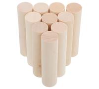 GALPADA 10pcs Natural Linden Wood Rods for Crafts, DIY Unfinished Solid Round Sticks 10x2.5cm Handcraft Wood Carving Material Suitable for Woodcraft and Model Making