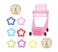 GALPADA 10pcs Parrot Toys Creative Bird Cart Toy Interactive Playstand for Parrot Budgie Parakeet Talking Bird