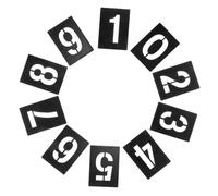 GALPADA 10pcs PVC Number Stencils for Cake Address and Crafts Digital Templates for DIY Painting Projects Lightweight and for Signage and Creative Designs