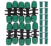 GALPADA 10pcs Quick Connect Hose Adapters for 13mm Id and 4mm Id to 16mm Pe Pipe Lock Female Connectors with Variable Diameter Six-Way Tee for Drip Irrigation Pipes, Easy Installation,
