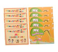 GALPADA 10Pcs Reading Log Bankbook Portable English Recording Cards for Boys High-grade Thick Encourages Reading Habit Suitable for School Awards and Daily Activity Recognition