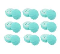 GALPADA 10pcs Refillable Lip Balm Containers in Blue Plastic, Lightweight and Easy to Fill Rounded Egg Shape Lipstick Tubes for Travel Lip Balm Storage and Organiser