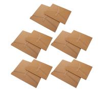 GALPADA 10pcs Retro Document Bag File Folders Envelopes A4 Letter Size File Folder Paper Document Organizer Binder Pocket for Storage Paper Khaki