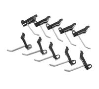 GALPADA 10pcs Square Hole Pegboard Hooks, 10mm 28mm 38mm Steel Slotted J | 3mm Wire, Back Mount Shelf Support, Garage and Tool Bench Organisation, for Pliers and Tape Rolls