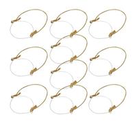 GALPADA 10pcs Stainless Steel Mason Jar Hanging Handles with 86mm Wide Mouth Burlap Rope Handles Metal Wire Mason Jar Hangers for Solar Lights and Outdoor Decorative