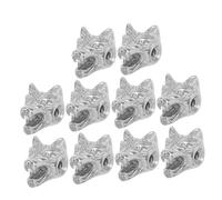GALPADA 10pcs Stainless Steel Wolf Head Beads for Craft Jewelry Retro Metal Animal Charms for Bracelet and Necklace DIY Men's Jewelry Accessories with Classic European Wolf Design