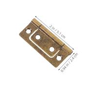 GALPADA 10pcs Thickened Antique Copper Door Hinges Flat Hidden Cabinet Hardware for Kitchen Wardrobe Furniture Doors Mother and Structure Easy Installation Silent